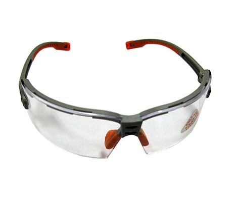  200 Grey Orange Frame Clear Lens Safety Spectacles-Light, Resilient and Durable protective eyewear, Scratch resistance