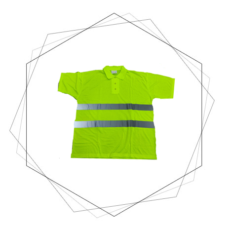 7313 Reflective T-Shirt Yellow Reflective Tape- Safety Breathable Safety Working Shirt