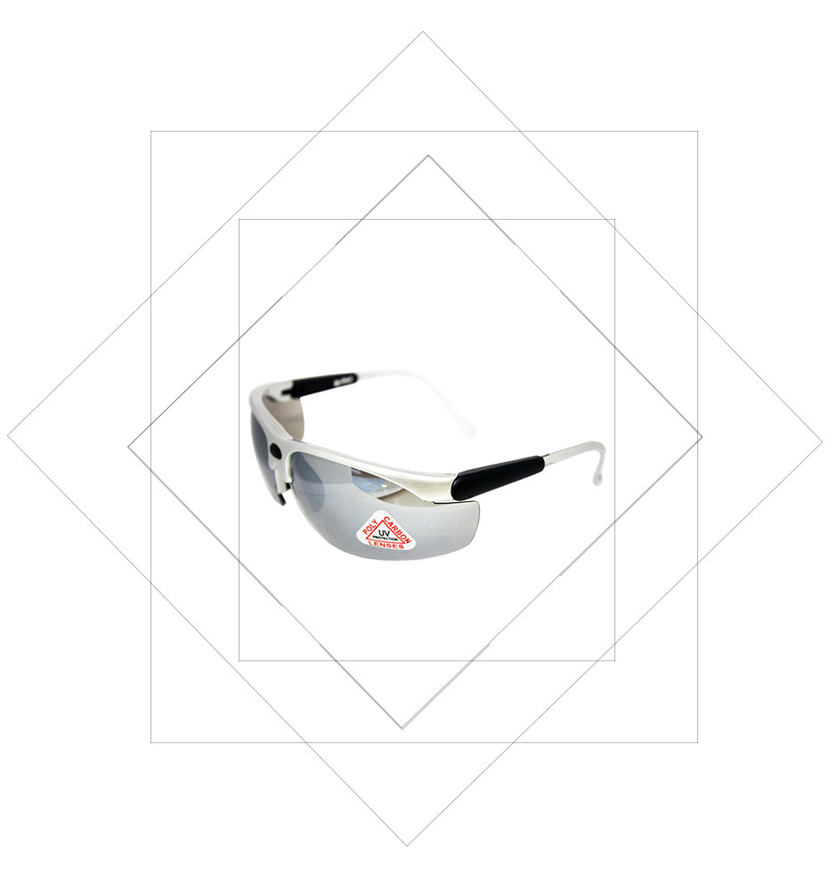 77B WHITE FRAME SILVER  LENS SAFETY SPECTACLES FLEXIBLE , RUBBER TEMPLES,  UV PROTECTION