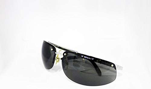 8843 Silver Metal Frame Smoke Lens Safety Spectacles , Dust Eye Protection Glasses UV Protection