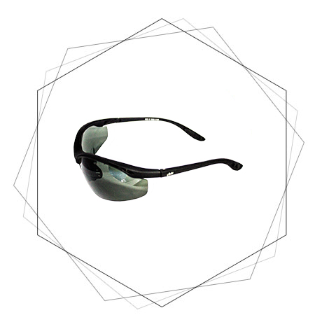 91348 Black Frame Grey Lens Polarized, UV protection Safety Spectacles