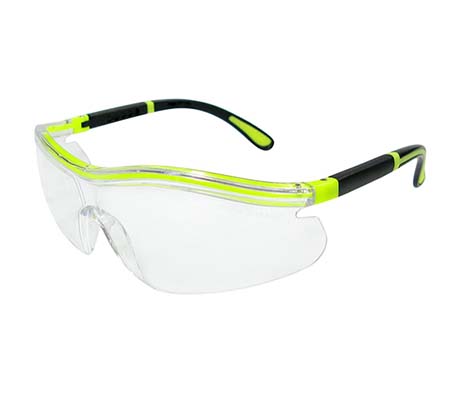  92190 Green Frame Clear Lens Safety Spectacles Dust Eye Protection UV Protection Safety work glass