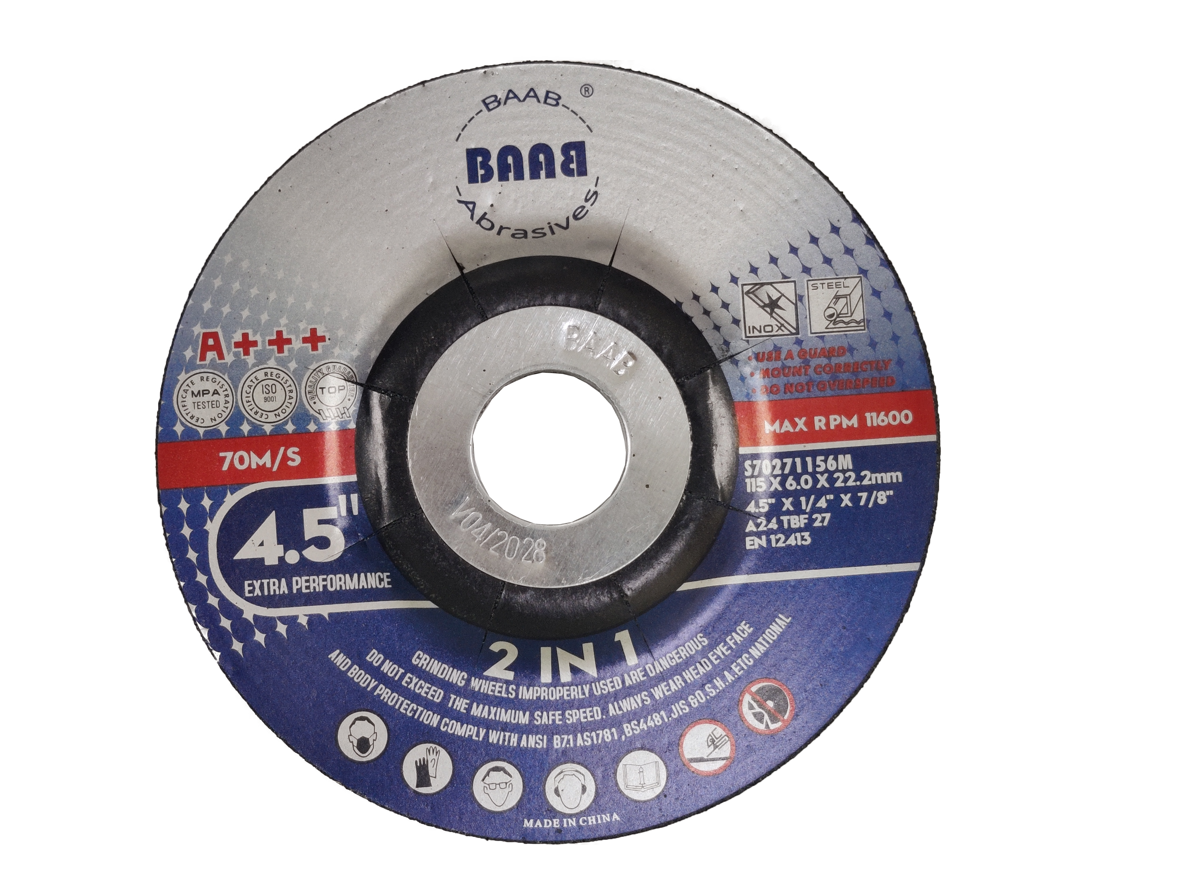  BAAB METAL GRINDING DISC -4.5 inch
