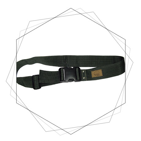  Green Polyster Belt with Plastic Buckle S-S-3 -Outdoor Web Belt With Nylon Plastic Buckle