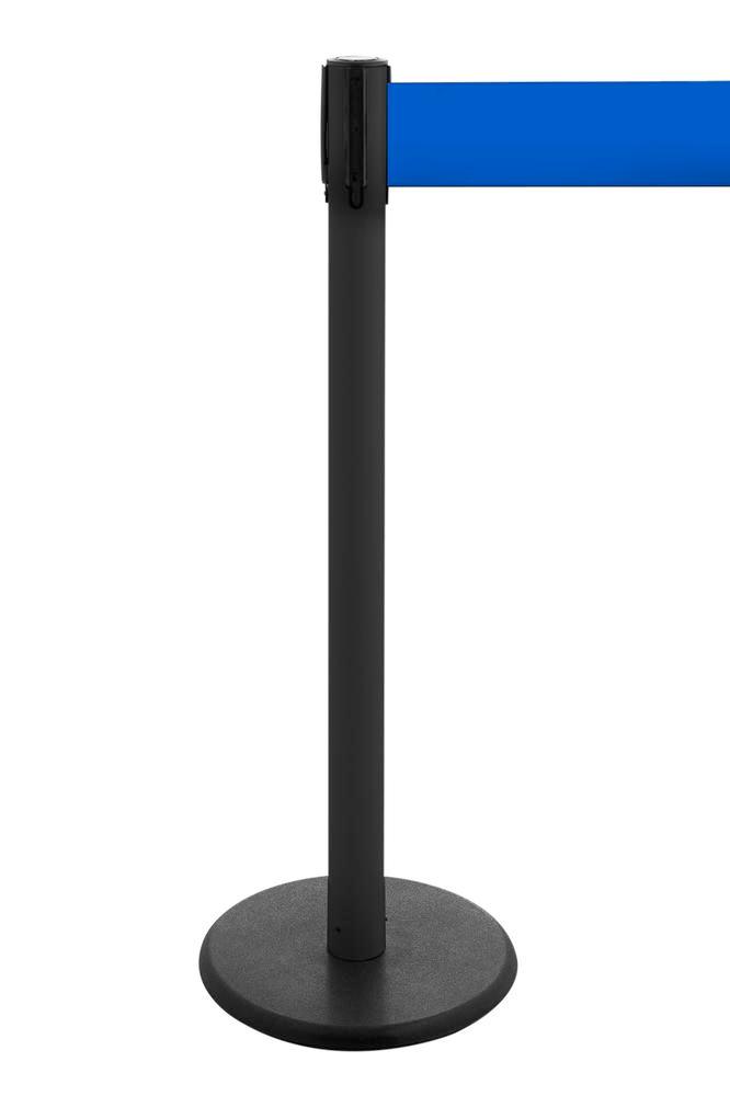 Black Queuing Barrier with Belt(Green, Blue, Yellow, Black)