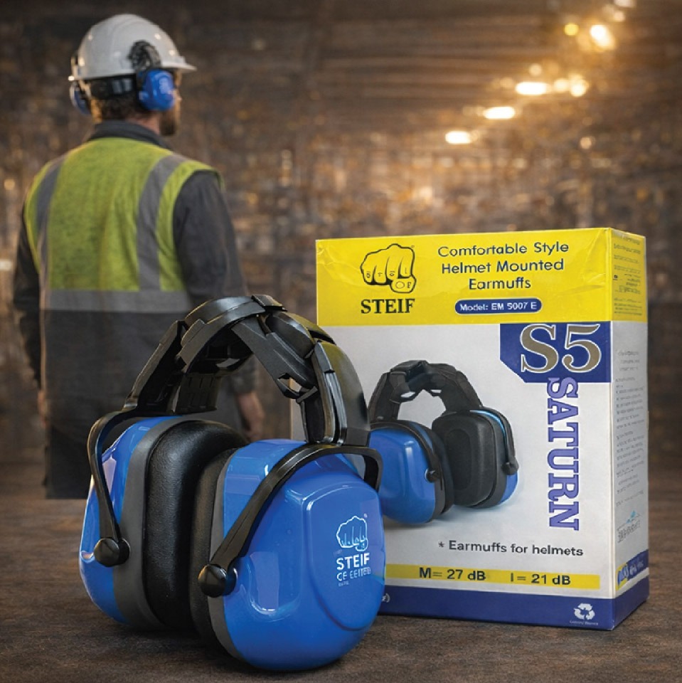 STEIF Cap Mounted Earmuff Saturn S5 Blue,Cap Mounted Earmuff Saturn S5 Blue by STEIF