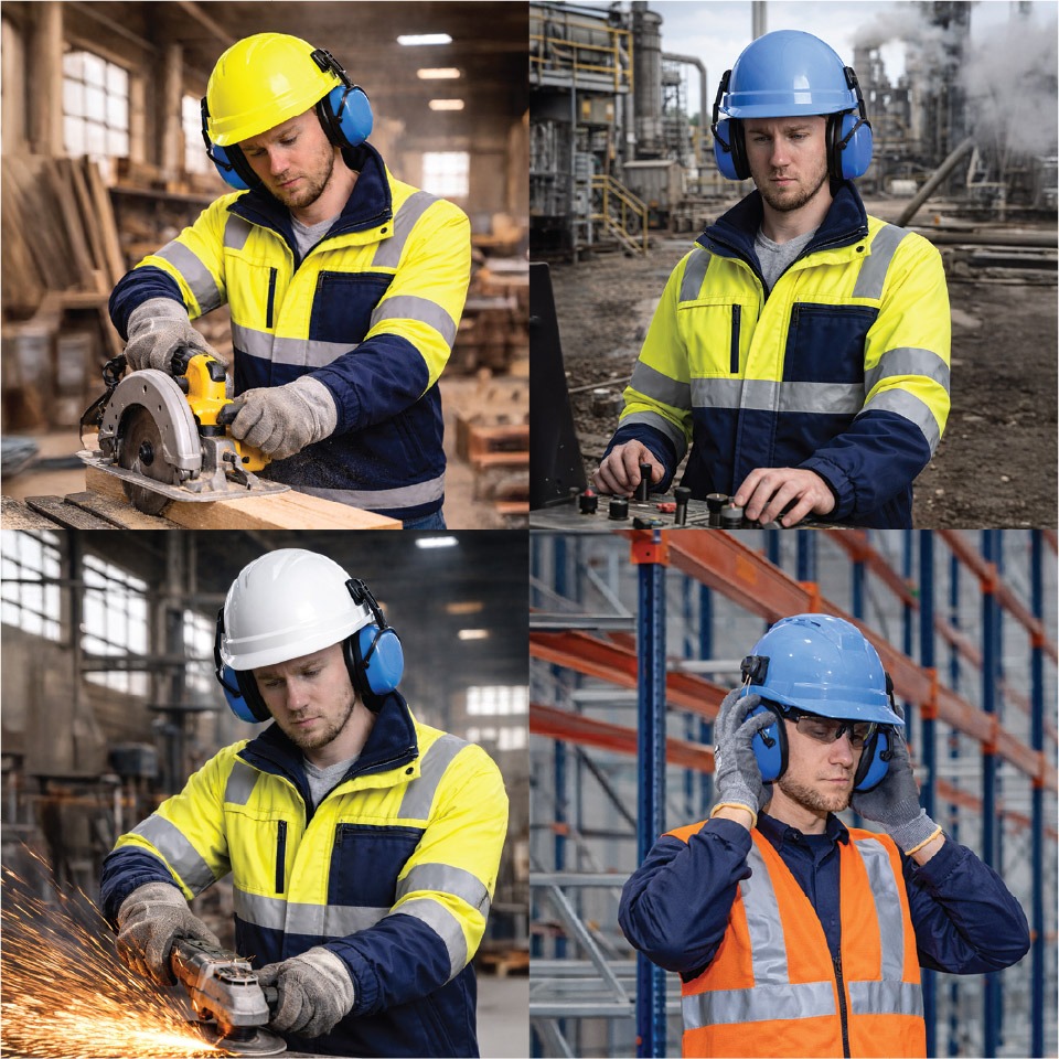 STEIF Cap Mounted Earmuff Saturn S5 Blue,Cap Mounted Earmuff Saturn S5 Blue by STEIF