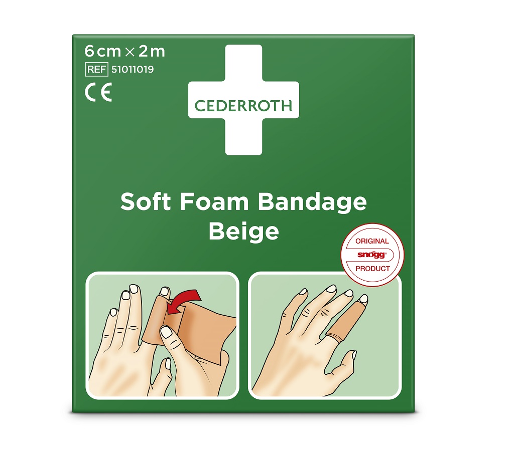  Cederroth Soft Bandage Clear 6cm X 2m, Elastic, Adhesive-free Plaster