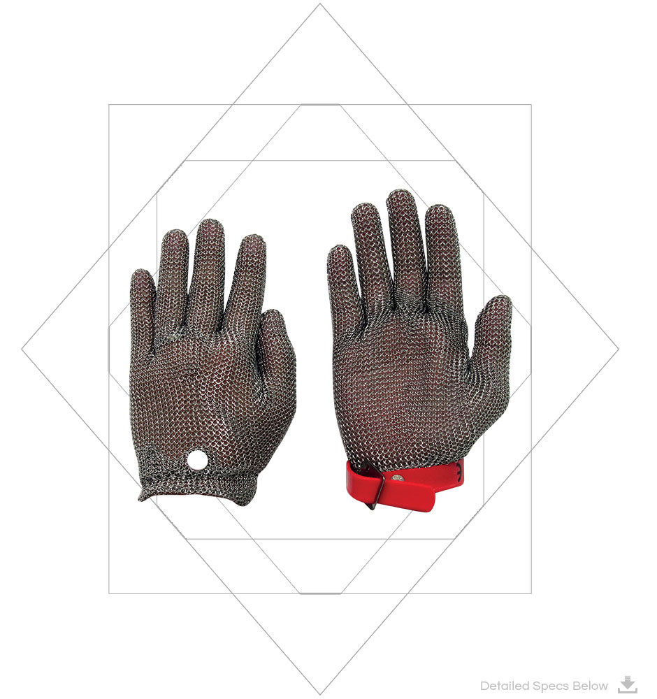 Chainmail Gloves,Cut Resistant Glove Stainless Steel Wire Metal Mesh (Manulatex GCM Stainless Steel Chainmail Gloves)