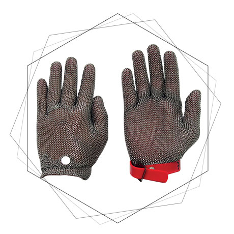  Chainmail Gloves,Cut Resistant Glove Stainless Steel Wire Metal Mesh (Manulatex GCM Stainless Steel Chainmail Gloves)