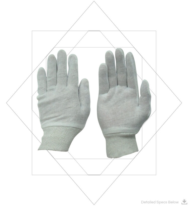  Cotton Lisle Gloves With Knit Wrist -  Soft Cotton Lisle Inspection Gloves