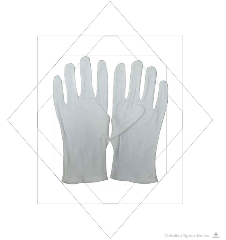  Cotton Lisle Gloves With Unhemmed Cuff