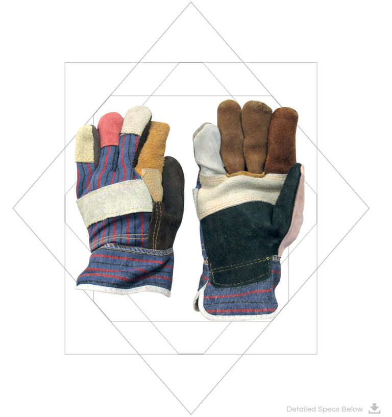 Cowsplit Rainbow Color Leather Gloves L37