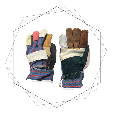  Cowsplit Rainbow Color Leather Gloves L37
