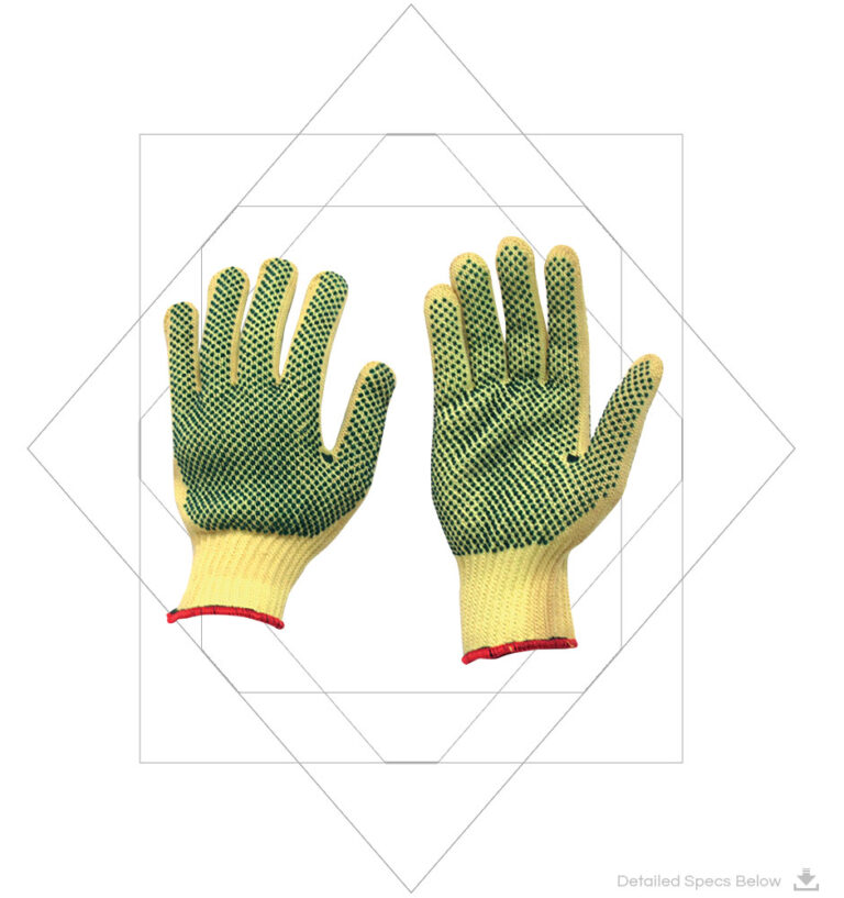 Cut Resistant Kevlar Knitted Gloves - PVC Dotted Grip Grip 100% Kelvar Cut resistant Gloves