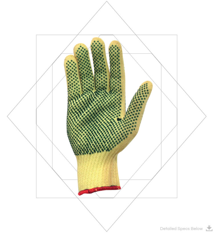 Cut Resistant Kevlar Knitted Gloves - PVC Dotted Grip Grip 100% Kelvar Cut resistant Gloves