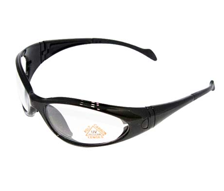  Safety Glasses Black Frame Clear Lens, D05  BLACKFRAME CLEAR LENS SAFETY SPEC- Safety Glasses (DO5)