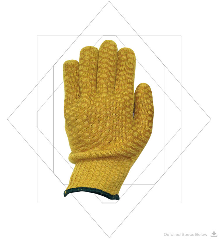  Polycotton Knitted CrissCross Gloves