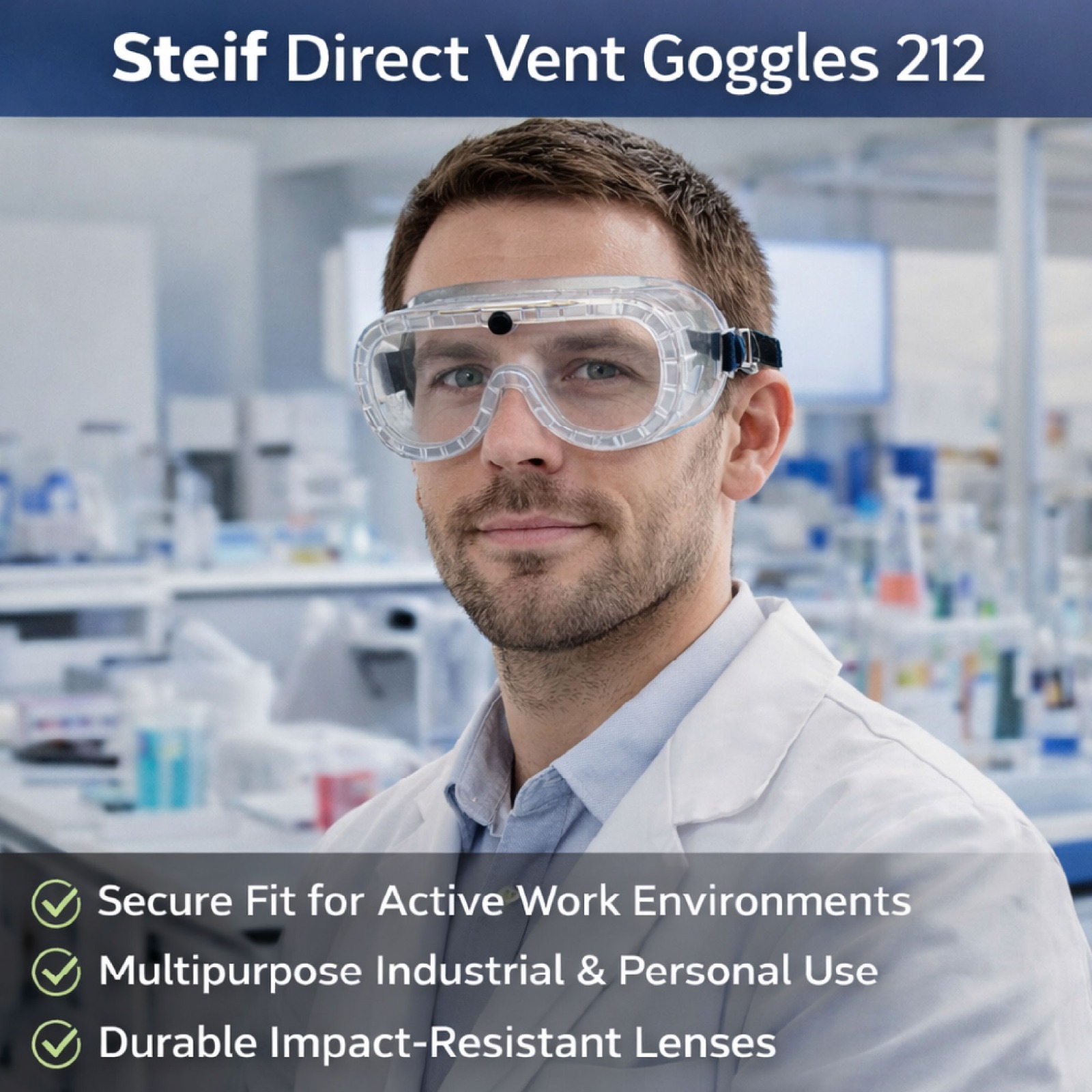 GOGGLES PC LENS DIRECT VENT 212