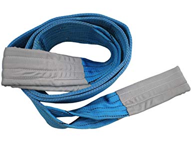  Double Ply Polyester, webbing sling  with lifting eyes- Safety Factor 7-1 Web belt sling Blue webbing Sling