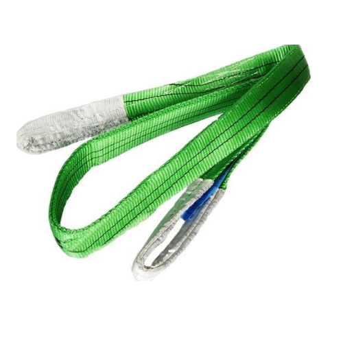  Double ply  Webbing Sling Safety Factor 7-1,  Flat eye  Green Safety Polyester Lifting Sling