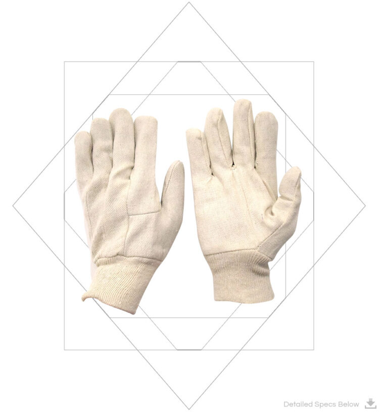 Drill Cotton Gloves With Knit Wrist - Cotton Drill Knit Wrist Gloves