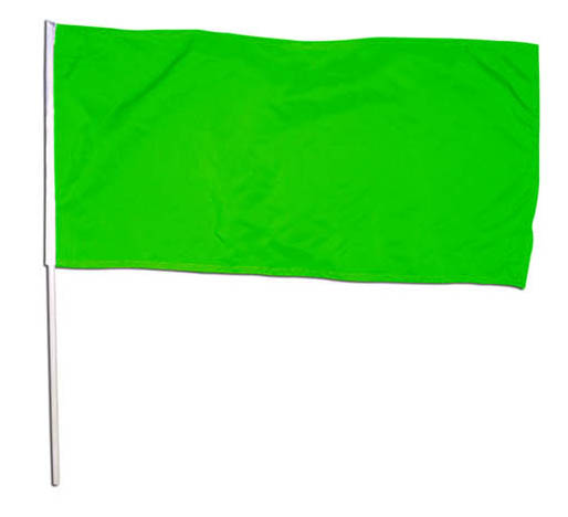 Flag with Wooden Pole RED-Green