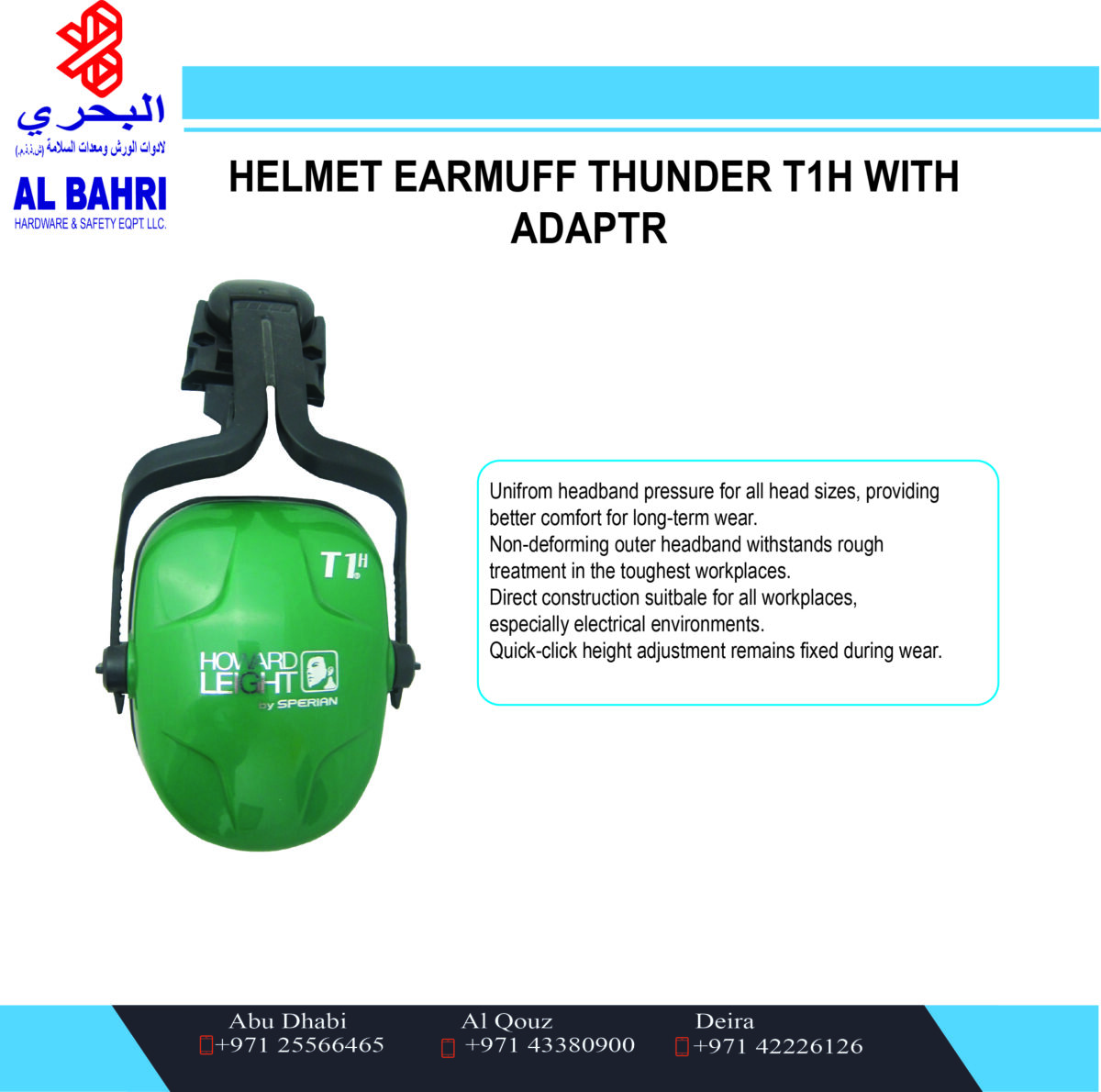 Helmet Earmuff Thunder T1H With Adapter