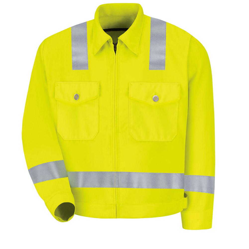  High visibility Yellow Jacket With Reflective Stripe- Safety Jacket
