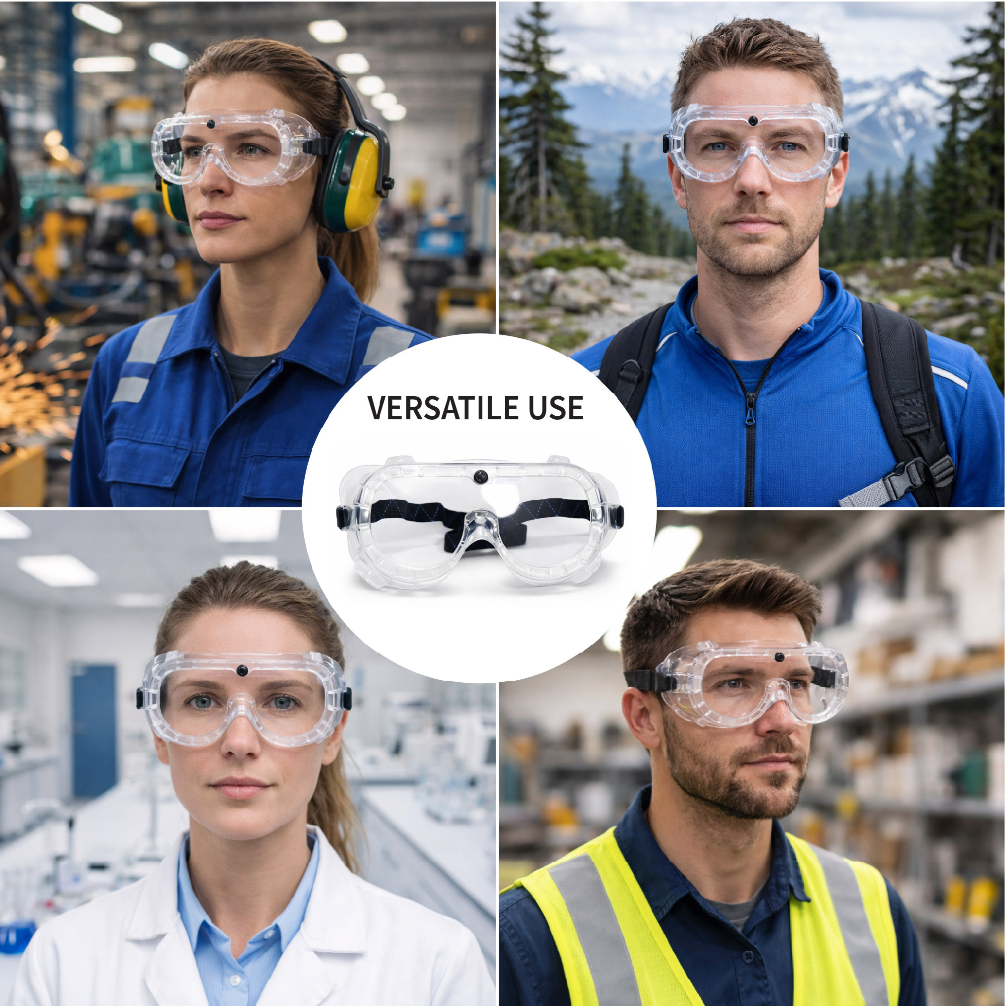 INDIRECT VENT GOGGLES  204 with PC (Poly Carbonate) Lens by STEIF,INDIRECT VENT 204  Safety GOGGLES  with PC (Poly Carbonate) Lens by STEIF