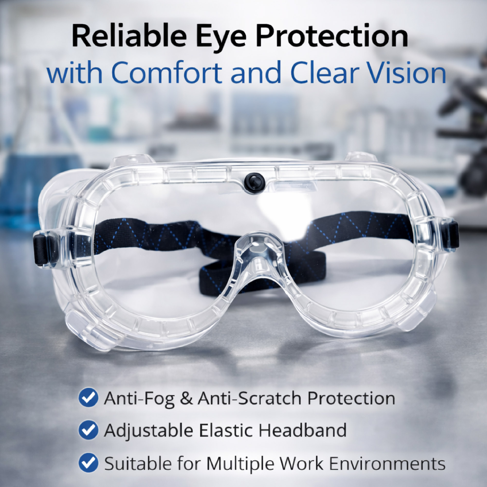 INDIRECT VENT GOGGLES  204 with PC (Poly Carbonate) Lens by STEIF,INDIRECT VENT 204  Safety GOGGLES  with PC (Poly Carbonate) Lens by STEIF