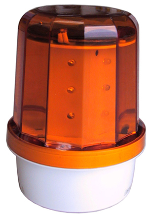  Solar LED Beacon Light 12/24V Rechargeable Waterproof Amber Warning Lights, with Magnetic Base, Rechargeable Rotating Strobe Lights -JD-C Solar Traffic Lamp Amber Magnetic Base