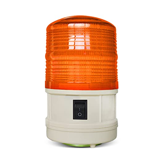 Battery Beacon Warning Lights, LED Strobe Light Flashing Alarm Indicator for Trucks Vehicles, Magnetic Base, no Sound