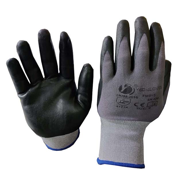  Mechanical Nylon Gloves - Nitrile Foam Coated Mechanical Nylon Gloves