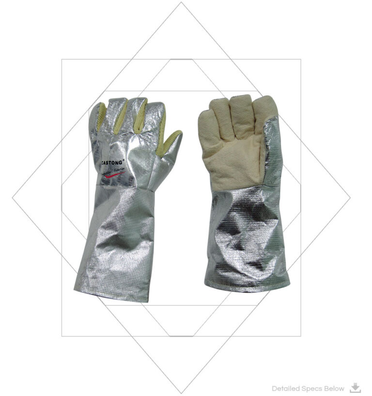 NFRR 250Deg Meta Aramid  Aluminized Gloves -Aluminized Heat resistant Safety Gloves