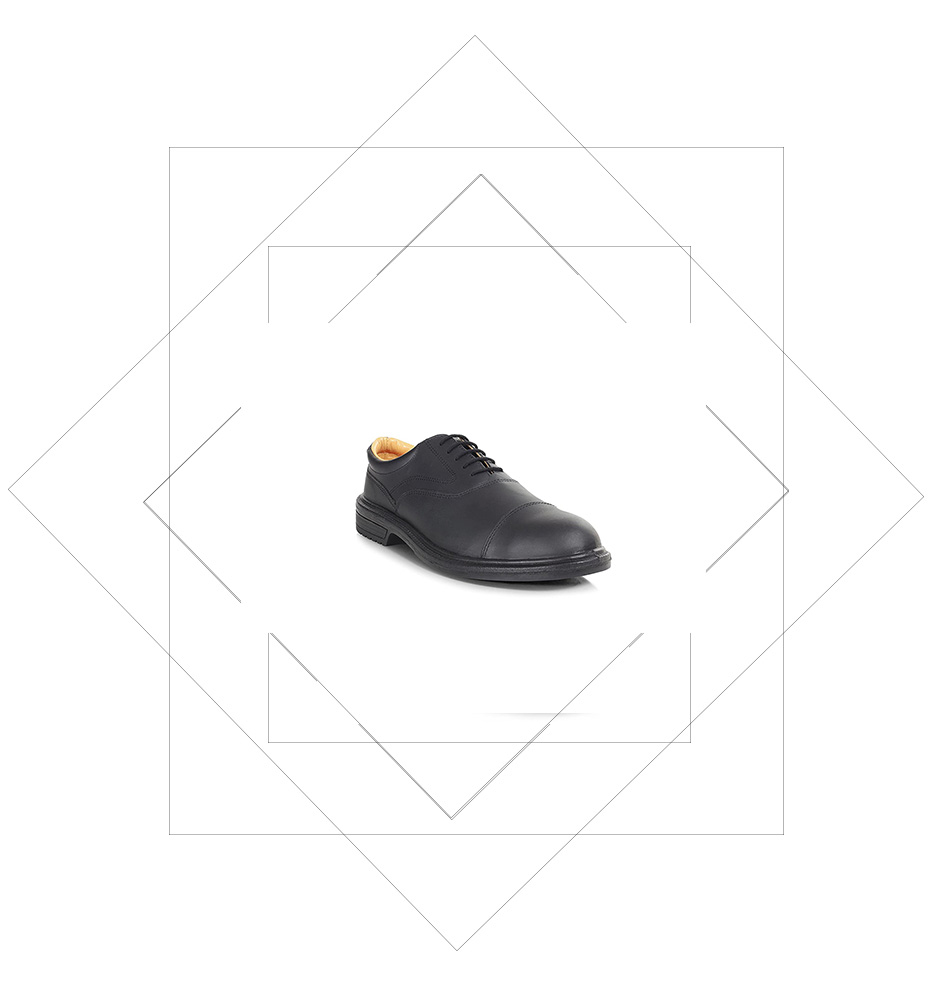 PB61 S2 SRC Leather Lined for Executive Officer site engineer Oxford, shock Absorption safety shoe