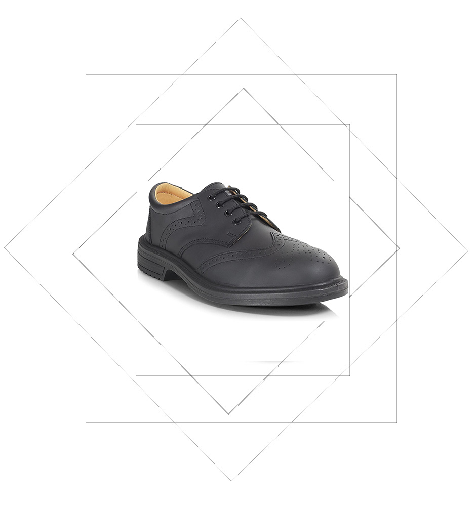PB63 Exclusive Brogue Shoes, Lightweight Dual density, shock absorption-Safety Brogue Shoe.