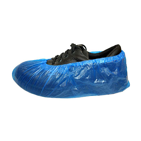 PE Disposable Plastic Shoe Covers BLUE -Water Resistant