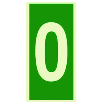  Photoluminescent IMO Safety Number Sign-Number '0' Symbol