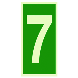 Photoluminescent IMO Safety Number Sign-Number '7' Symbol Sticker-photoo