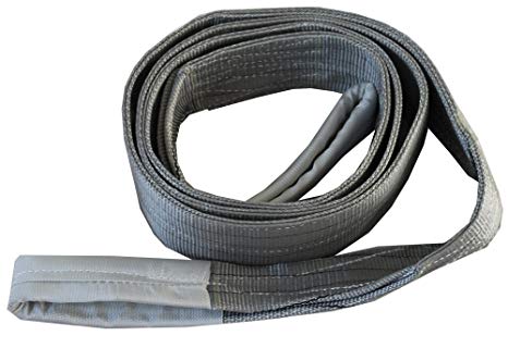  Polyester Webbing sling , Safety Factor 7-1 Double Ply Grey fall protection Lifting Flat Belt