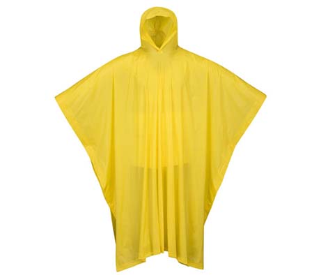  Polyethene Clear Poncho With Hood, Water Resistant, Reusable Rain Coat
