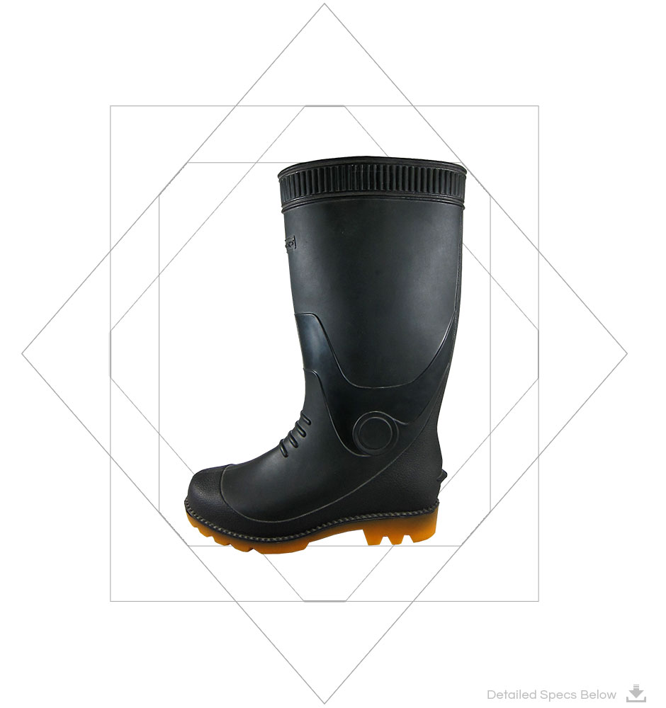 MANAGER`S GUMBOOTS BLACK-Anti Slip Sole