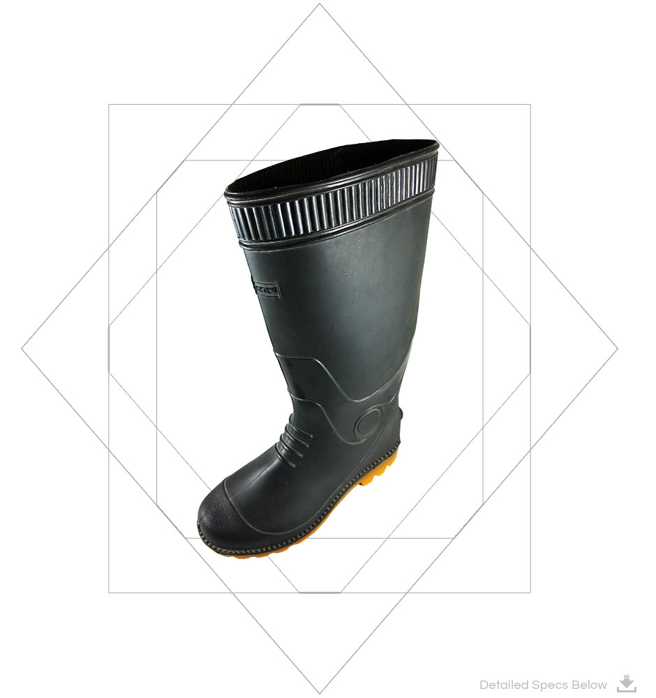 MANAGER`S GUMBOOTS BLACK-Anti Slip Sole