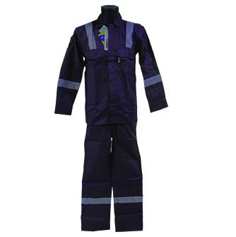 Pyrovatex Flame Retardant Coverall With Reflective Tape - Pyrovatex Fire Retardant Coverall Blue