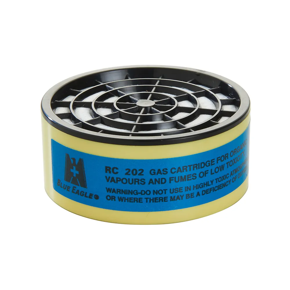  RC202 PPE Respirator Filter - Blue Eagle Chemical Cartridge has Activated Carbon Filter Media