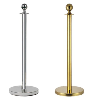  Round Top Queuing Barrier(Golden and Steel)