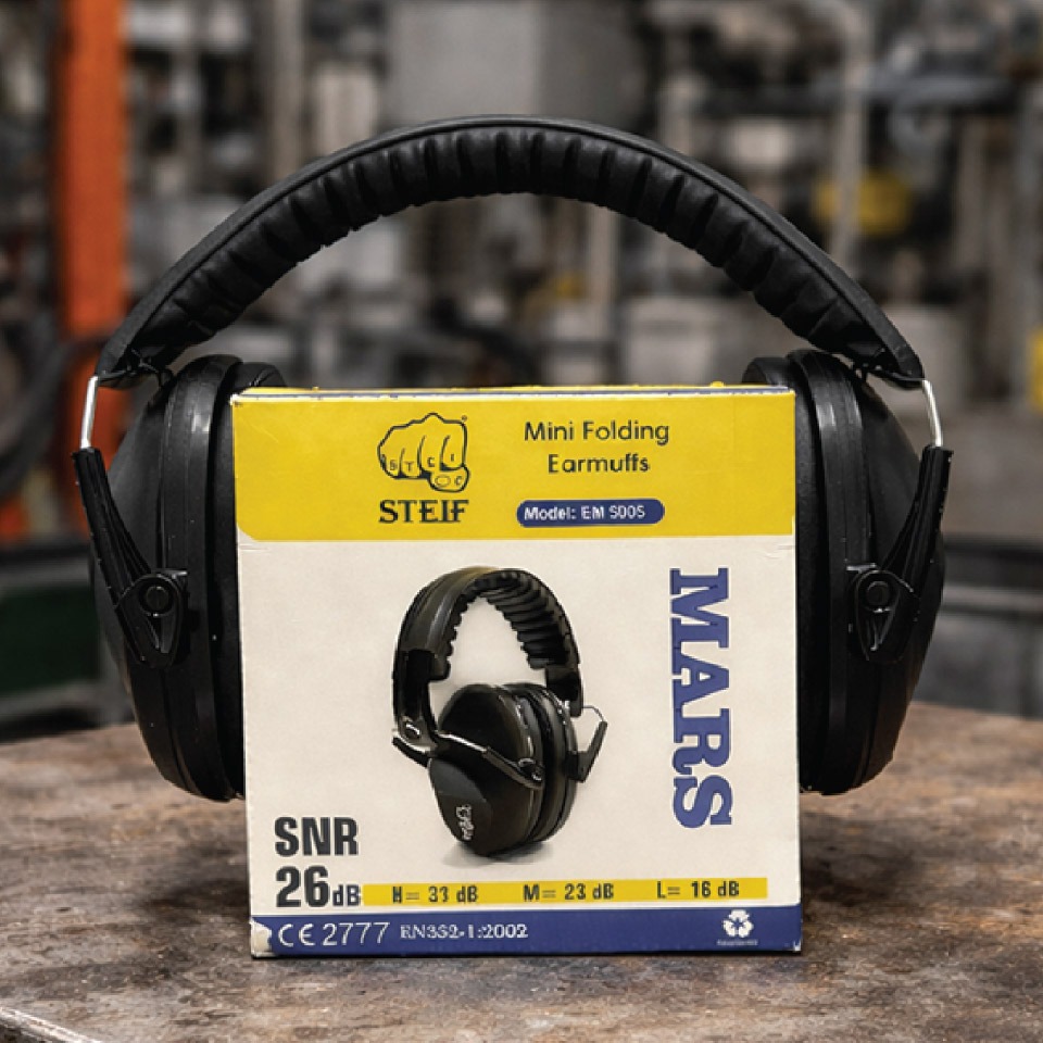 STEIF Mini Folding Earmuff Mars Black, Mini Folding Earmuff