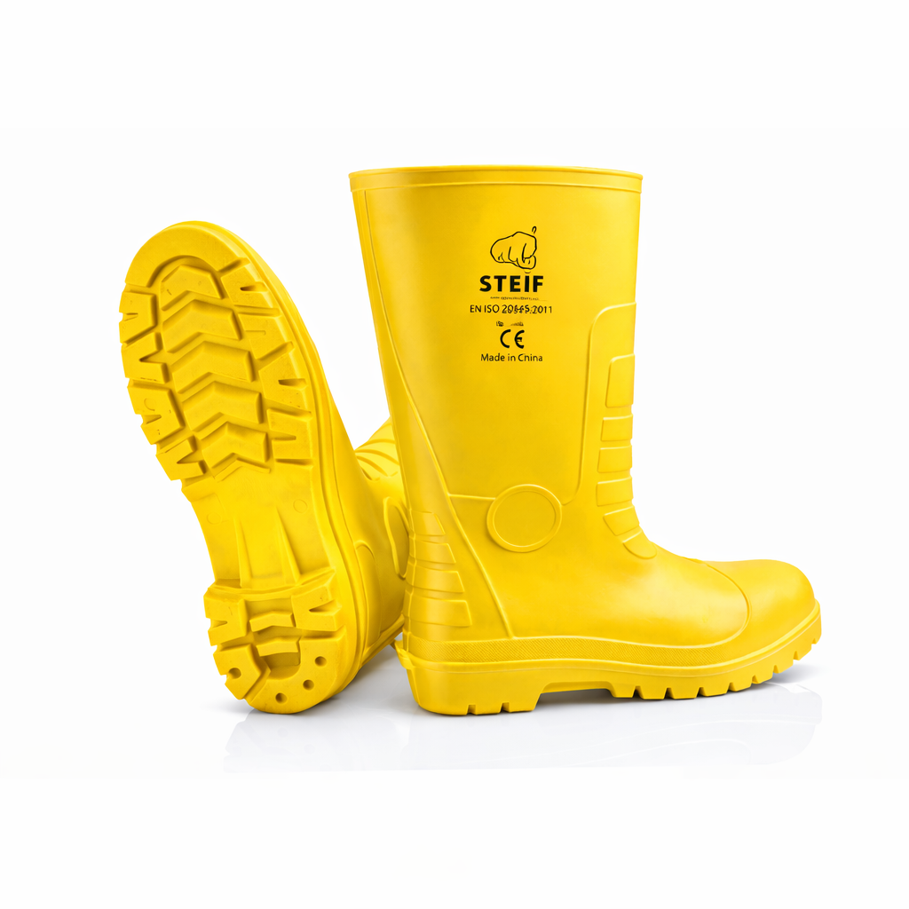 STEIF WELLINGTON BOOTS YELLOW ST.CAP/SOLE-Comfort and slip resistant