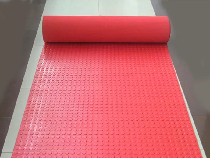 Buy Wholesale China Rubber Sheet Coin Rubber Flooring Anti-slip Rubber Mat  Round Stud Red Mat For Gym Flooring Walkways & Red Anti-slip Rubber Mat at  USD 0.6